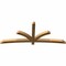 Ekena Millwork Davenport Rough Sawn Timber Gable Bracket, Western Red Cedar, 96"W x 40"H x 4"D x 4"F, 10/12 Pitch GBW096X40X0404DAV00RWR - alternate 4